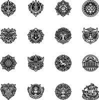 Set of emblems and badges vector