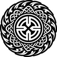 A solid style icon of roman mosaic tattoo vector