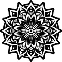 A glyph style icon of celestial floral art vector