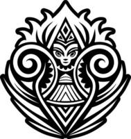 A solid style icon of deity vector