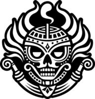 Mexican skull icon in filled style vector