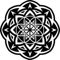 A glyph style icon of geometric art harmony vector