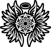 An icon of angel wings designed in glyph style vector