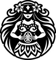 A hawaii dancer icon in filled style vector