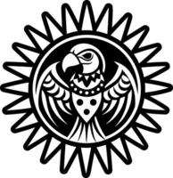 Cosmic parrot icon solid style vector