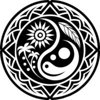 A solid style icon of harmony vector