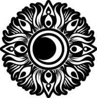 A solid style icon of eclipse vector