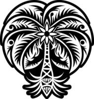 A glyph style icon of coconut tree vector