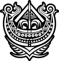 A glyph style icon of boat symbol vector