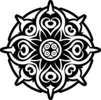 A glyph style icon of air mandala symbol vector