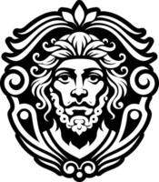 A glyph style icon of roman character vector