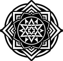 Solid style icon depicting geometry artwork vector