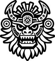 Horned mask icon in filled style vector
