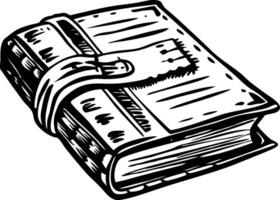 A sketchy style illustration of a ledger book vector