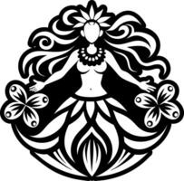 Hula dancer icon in filled style vector