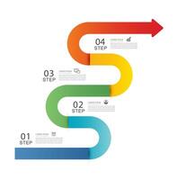 Infographic arrow symbol timeline business steps to success background.. vector