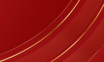 Modern red luxury curve background with elegant gold lines. Abstract premium design for templates, banners, sales, ads, events, Invitations, awards, websites, pages and more vector