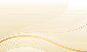 Minimalist Cream and Gold Abstract Wave Background vector