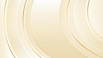 Abstract Beige and Gold Luxury Background with Curved Lines vector