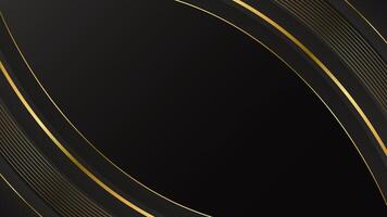 Elegant Black and Gold Wave Background. Luxurious Abstract Design for Corporate Banners, Invitations, and Web Design vector