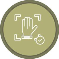 Hand Recognition icon. colored outline icon style. vector