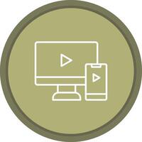 Screen Mirroring icon. colored outline icon style. vector