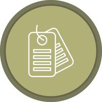 Tags icon. colored outline icon style. vector