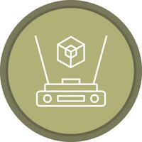 Hologram icon. colored outline icon style. vector