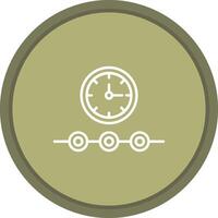 Time icon. colored outline icon style. vector