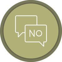 Say No icon. colored outline icon style. vector