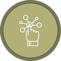 Interaction icon. colored outline icon style. vector