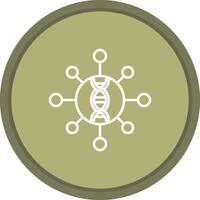Genomics icon. colored outline icon style. vector