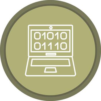 diseño de icono de código binario vector