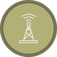 Broadcast icon. colored outline icon style. vector