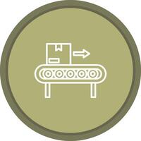 Conveyor icon. colored outline icon style. vector