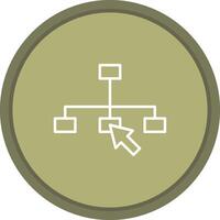 Click icon. colored outline icon style. vector