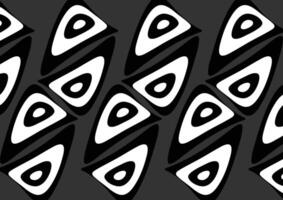 Black and white triangle geometric pattern on a black background. vector