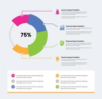 Infographic Presentation of Annual Business Growth and Data with Overview vector