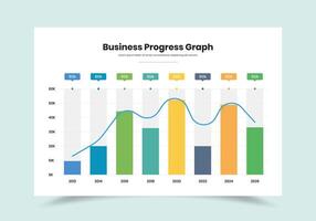 Annual Business Data Visualization Modern Minimalist Presentation Slide Design vector