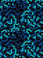 A blue and black pattern with hexagons vector