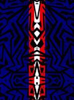 A red, white and blue abstract pattern vector