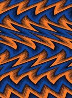 A blue and orange pattern with wavy lines vector