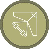 Glider icon. colored outline icon style. vector
