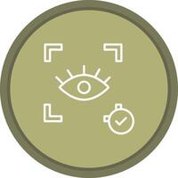 Eye Recognition icon. colored outline icon style. vector