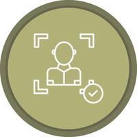 Face Scan icon. colored outline icon style. vector