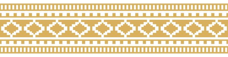 Tribal retro pattern design with seamless ethnic aztec border. vector