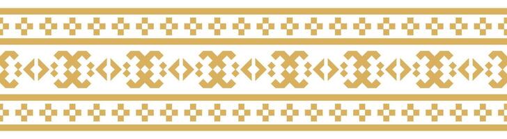 Abstract aztec design on antique ethnic border with seamless pattern. vector