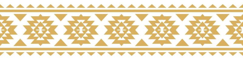 Ethnic design motif with retro aztec border in seamless style. vector