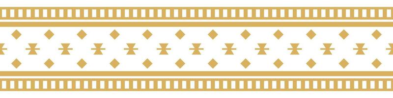 Antique aztec design ethnic seamless border and retro pattern. vector