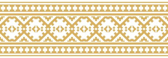 Ethnic aztec abstract border with antique seamless pattern design. vector